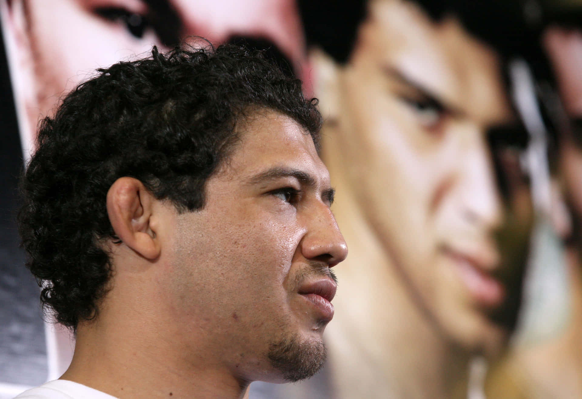 Mma Fighter Gilbert 'el Nino' Melendez At A Press Conference Background