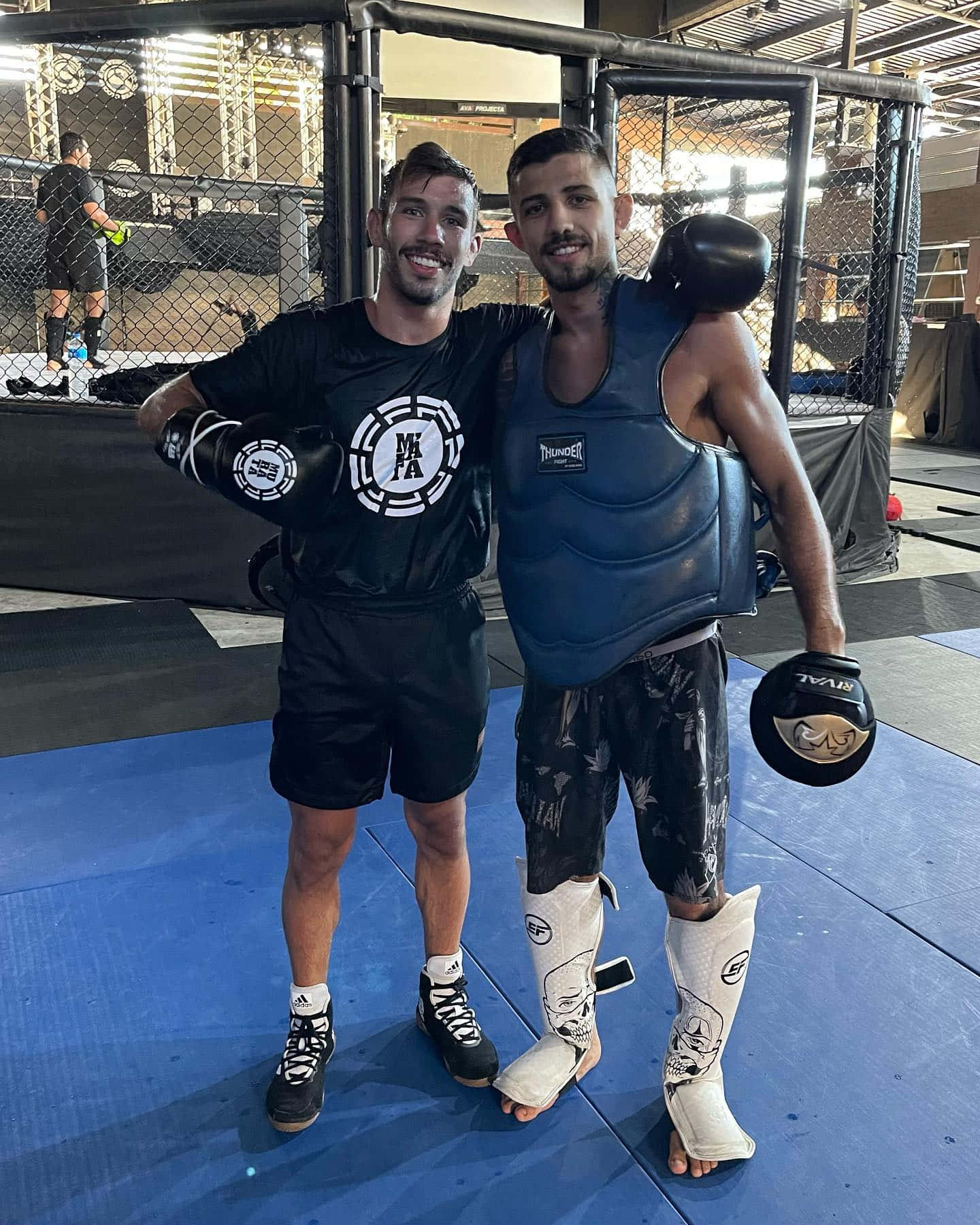Mma Fighter Matheus Nicolau Training Session Background