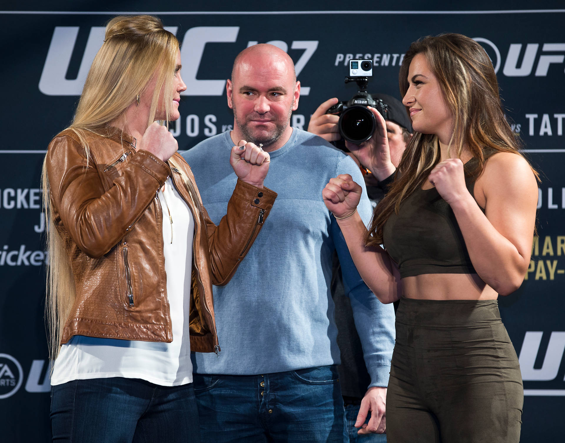 Mma Holly Holm And Miesha Tate Background