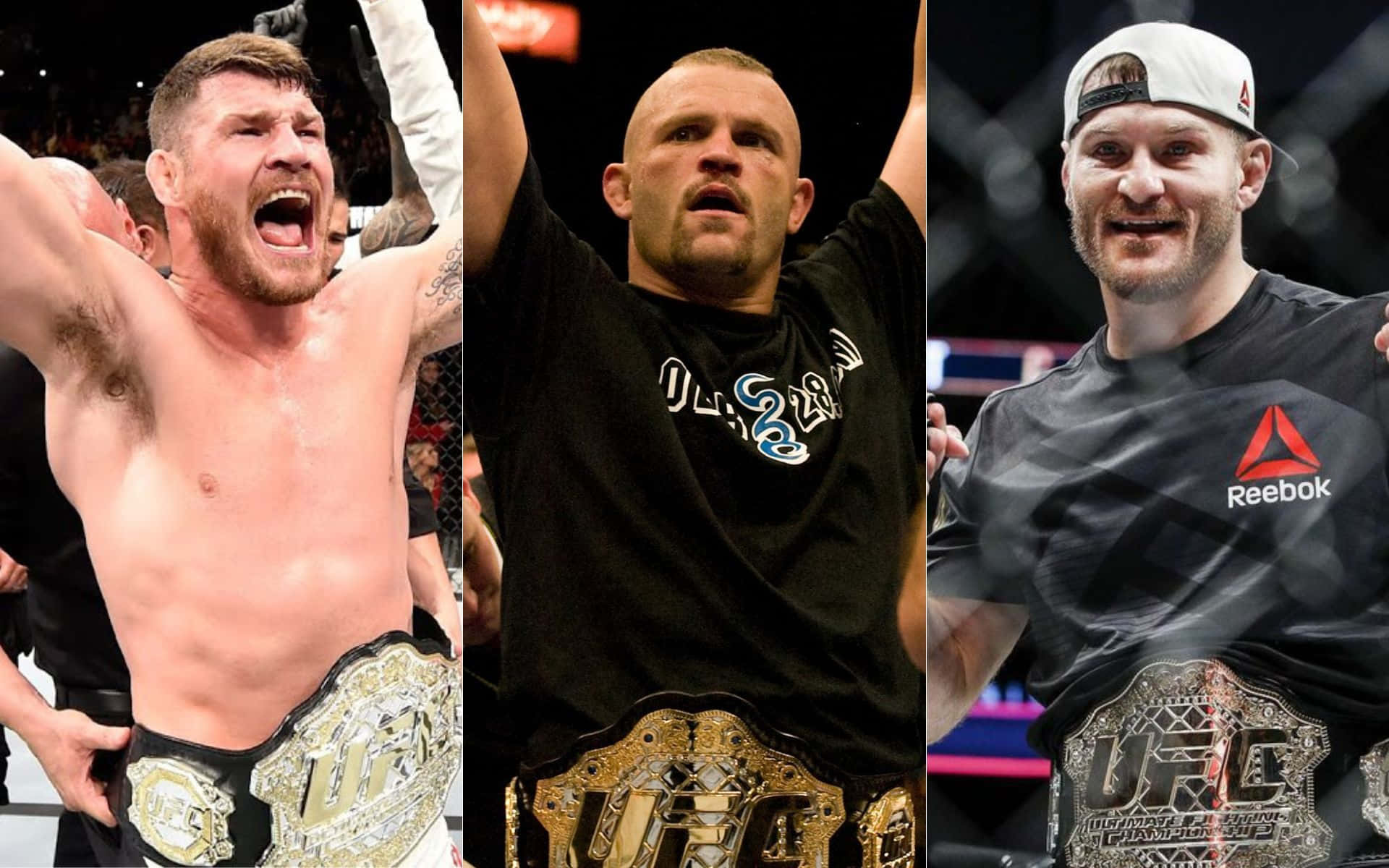 Mma Legends Jeremy Horn, Michael Bisping, And Stipe Miocic Background