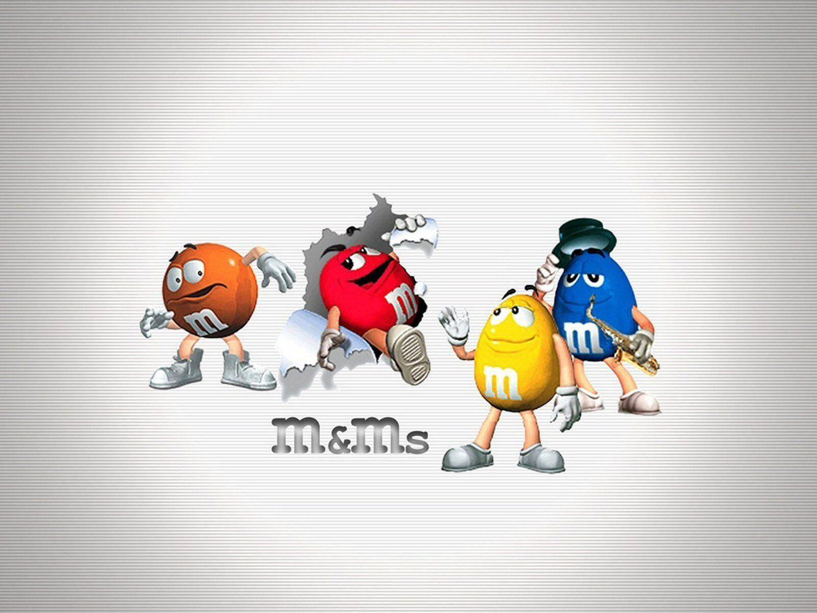 Mms Colourful Chocolate Characters Background