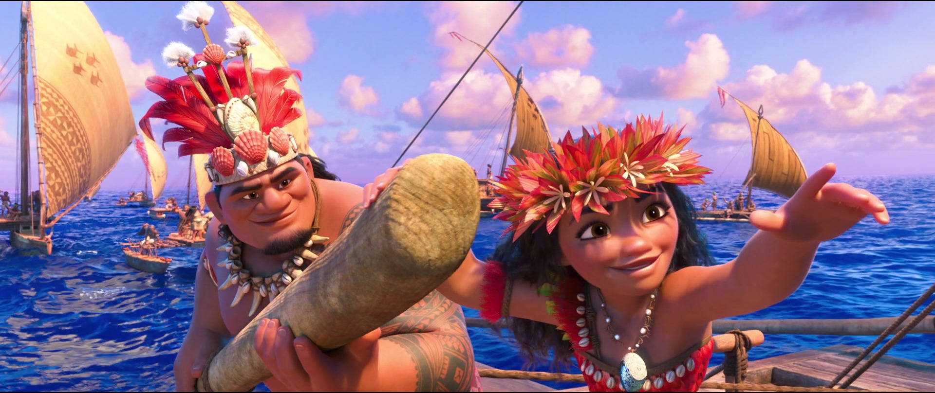 Moana And Chief Tui Background