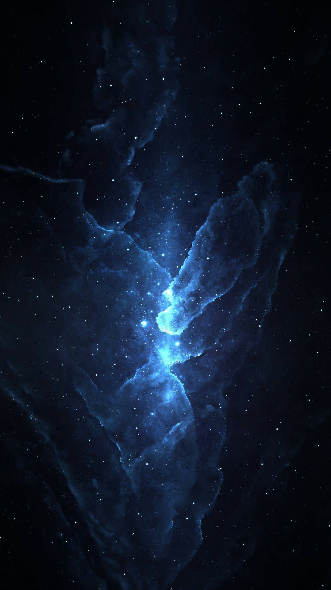 Mobile 4k Blue Nebula Background