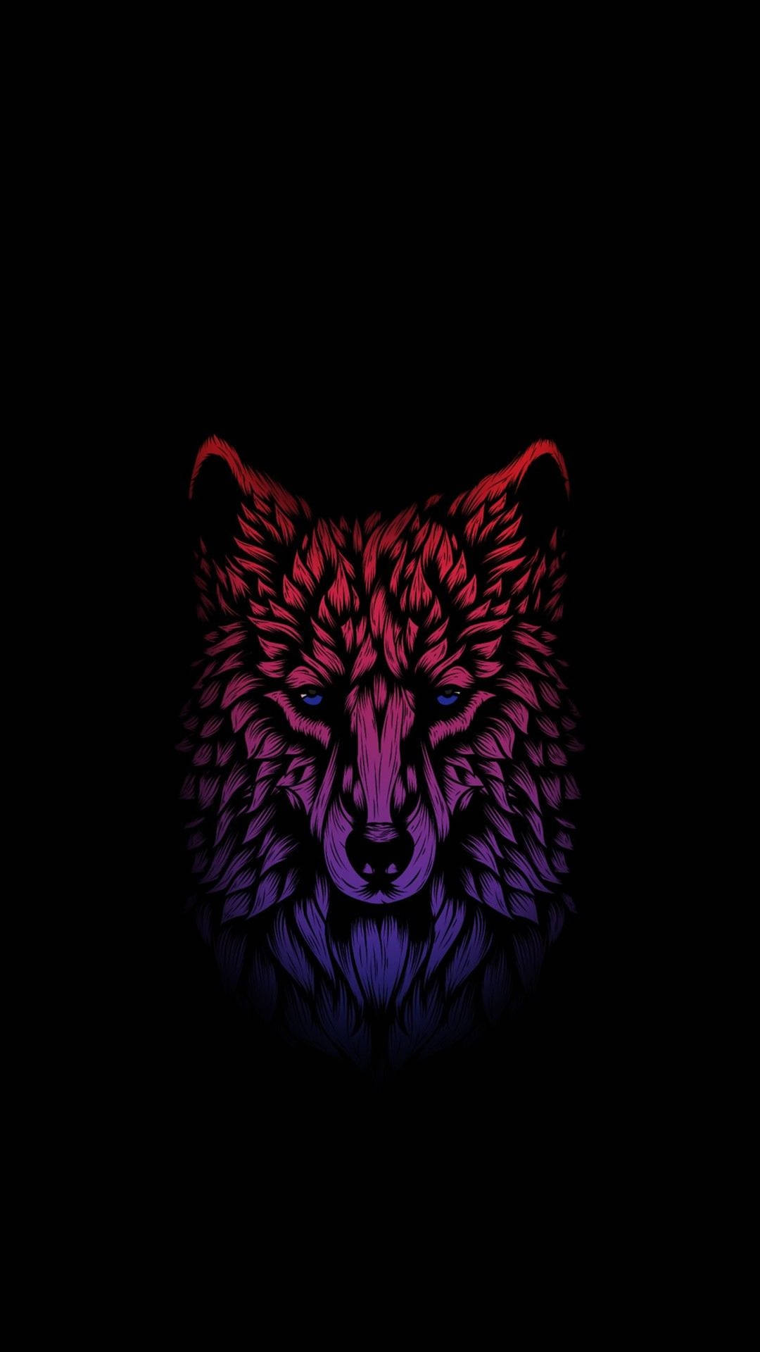 Mobile 4k Wolf Art Background