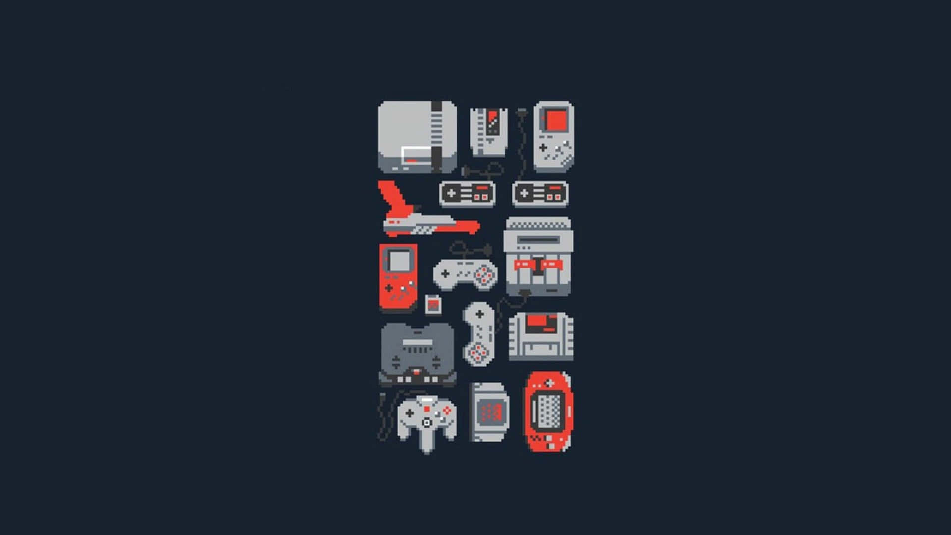 Mobile Gamer Showing Consoles Background