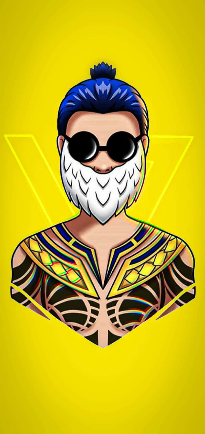 Mobile Gamer With Beard Background