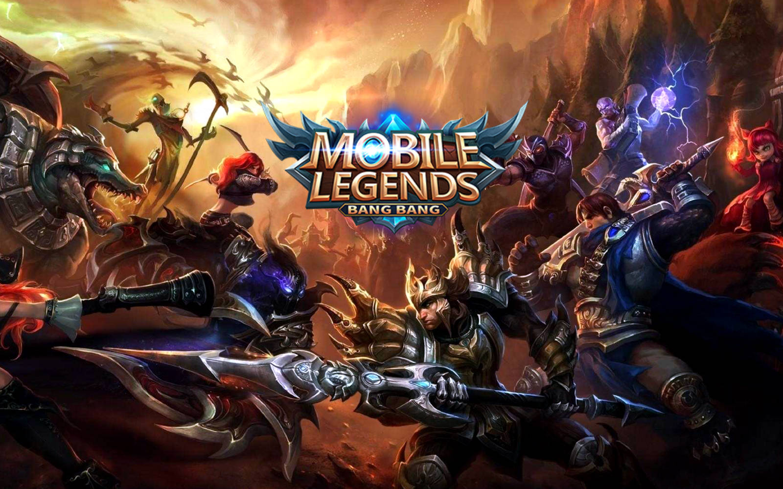 Mobile Legends Bang Bang Logo Fight Background