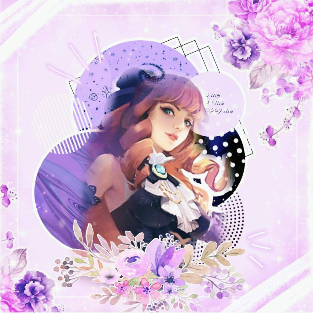 Mobile Legends Guinevere Ms. Violet Flower Aesthetic Background