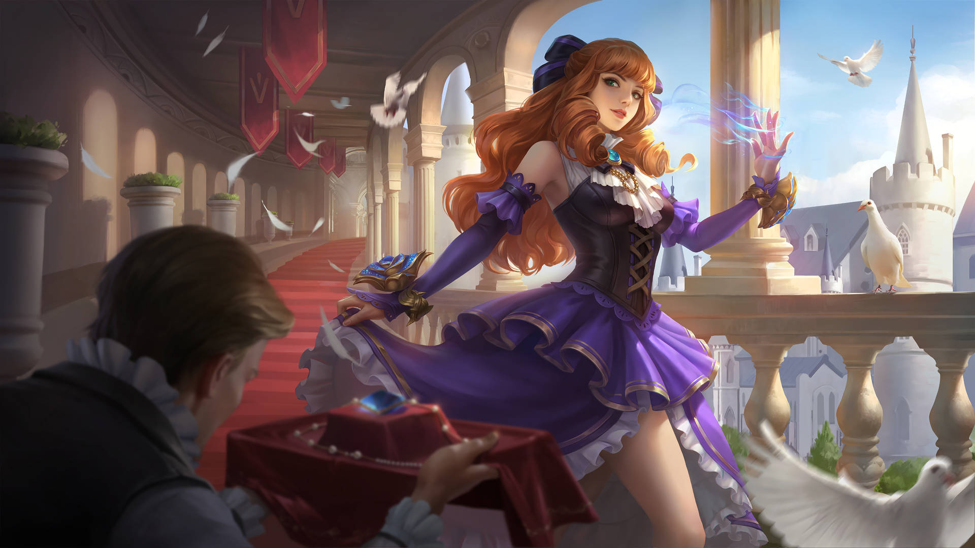 Mobile Legends Guinevere Ms. Violet Palace Balcony Background