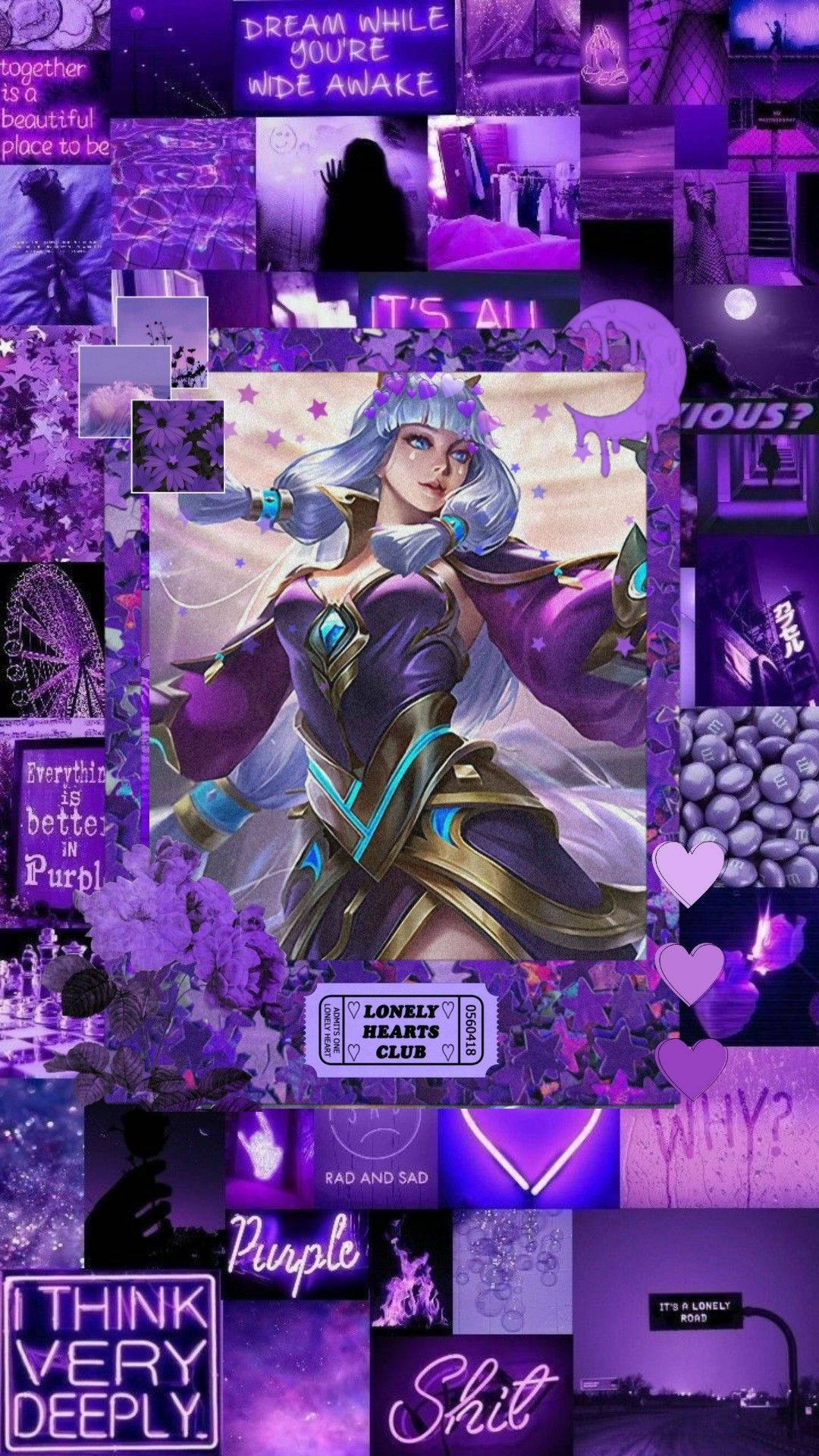 Mobile Legends Guinevere Purple Aesthetic Background