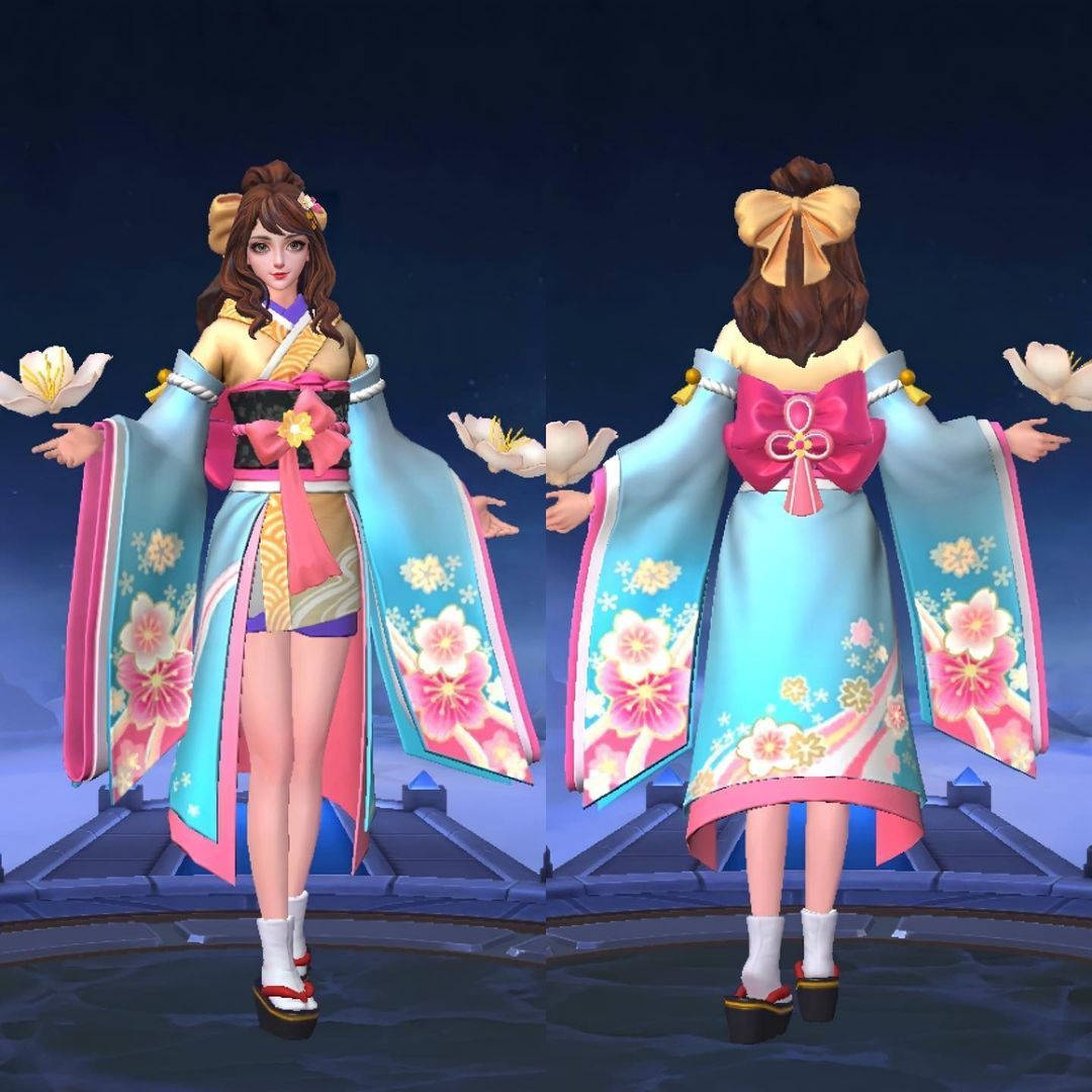 Mobile Legends Guinevere Sakura Wishes Skin Background
