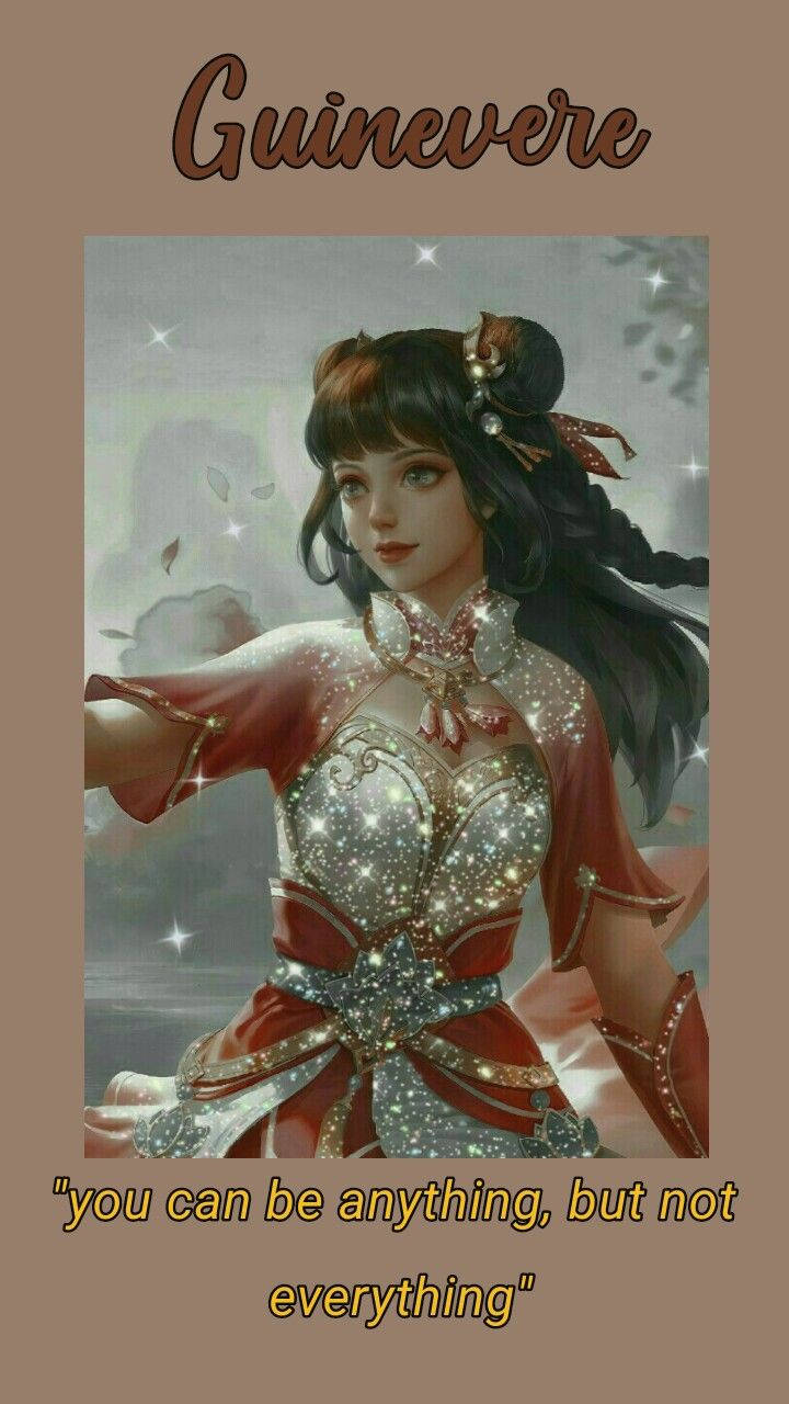 Mobile Legends Guinevere With Quotes Background