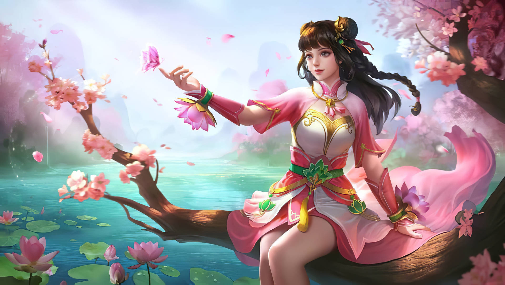 Mobile Legends Heroes Guinevere Lotus Background