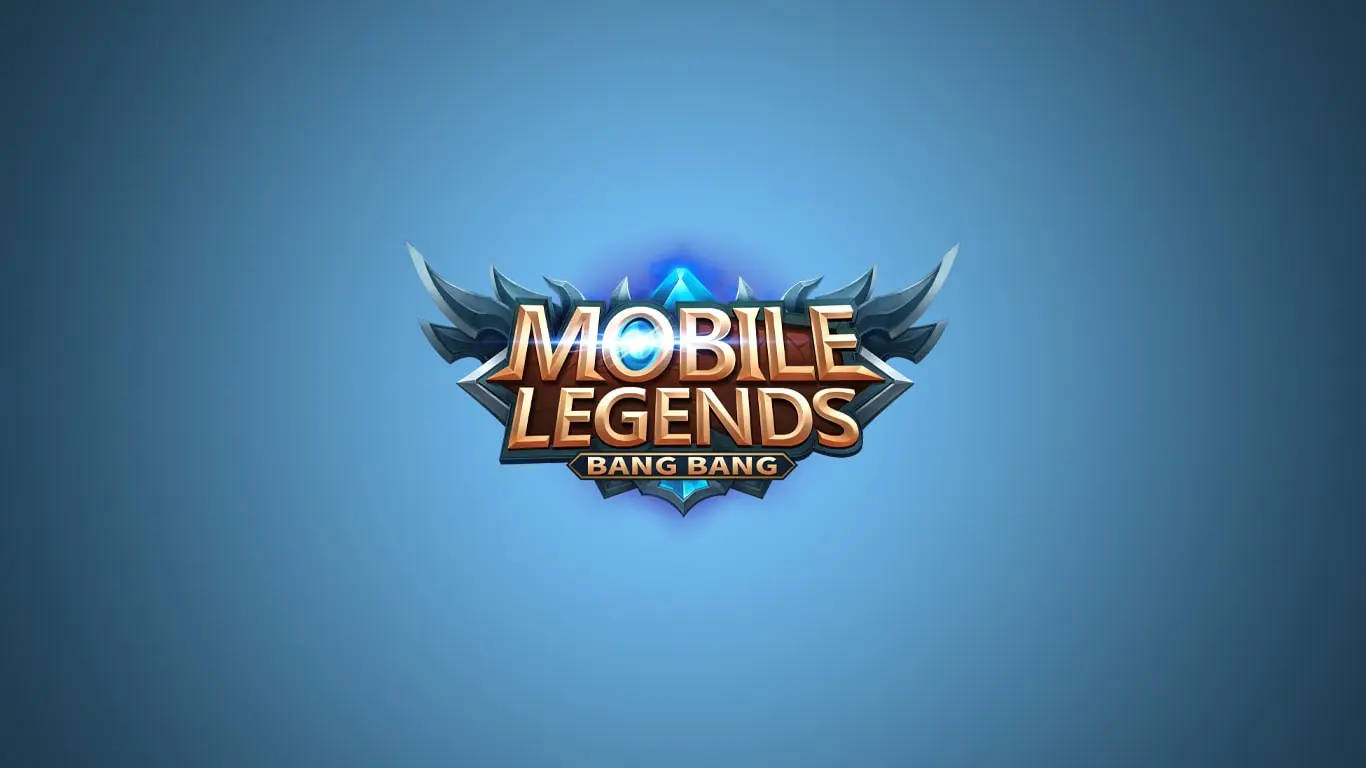 Mobile Legends Logo On Blue Background Background