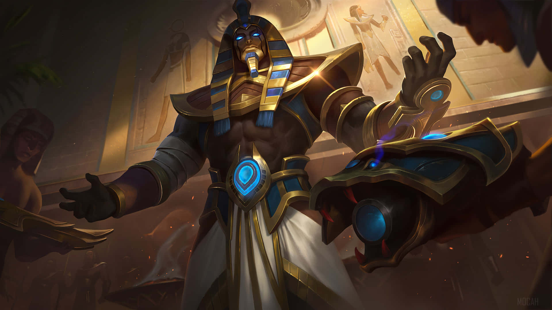 Mobile Legends Roger Anubis Splash Art Background