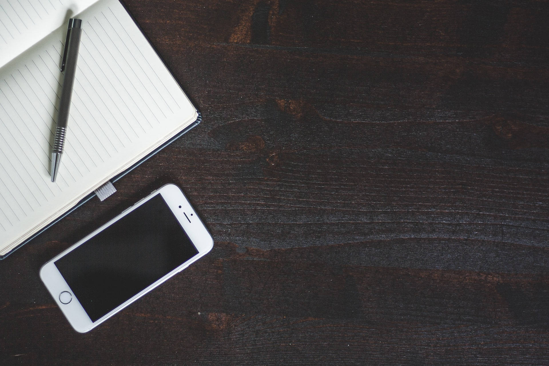 Mobile Phone On Office Desk