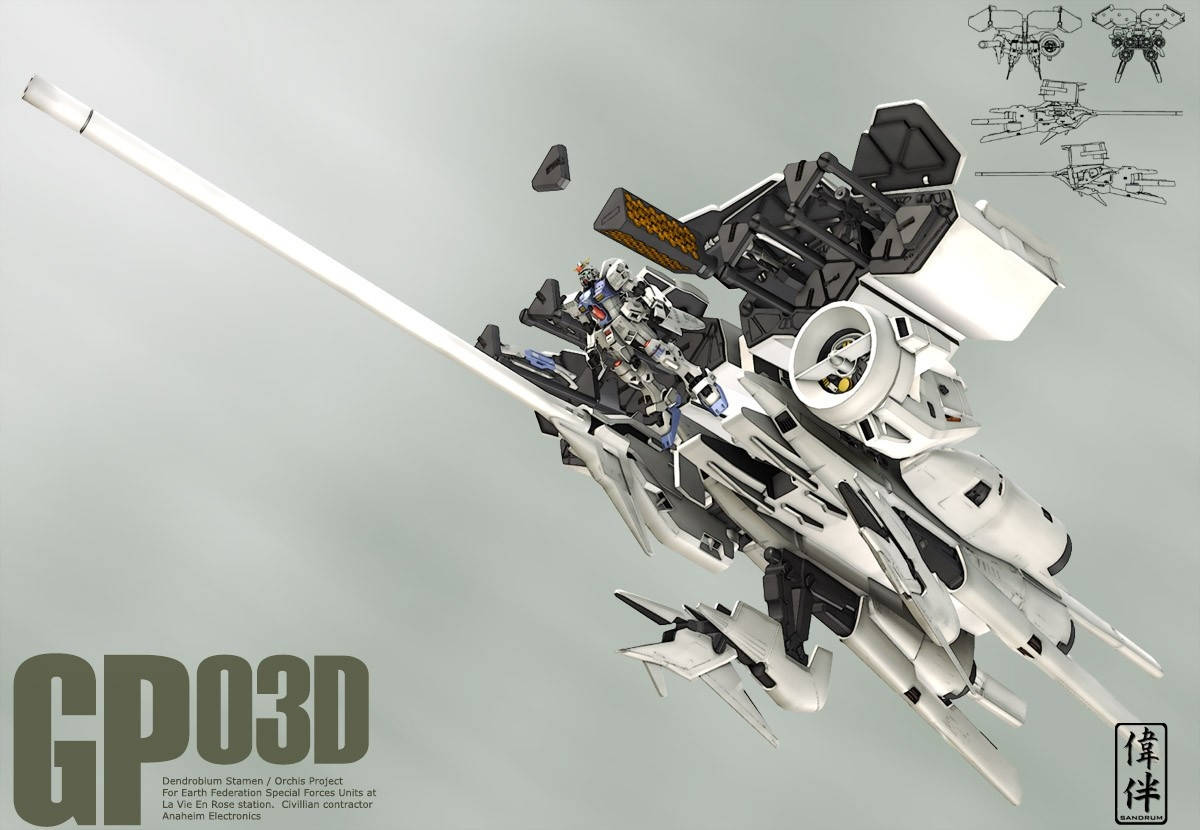 Mobile Suit Gundam White Gp03d Background