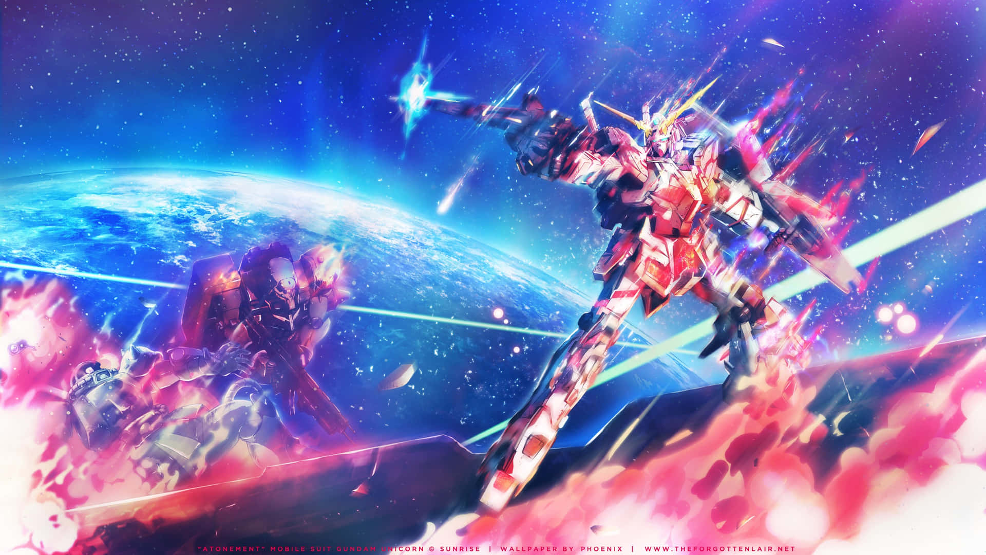 Mobile Suit Gundam Wing In Action Background