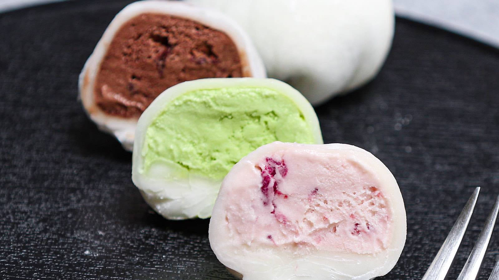 Mochi Ice Cream Flavors Background
