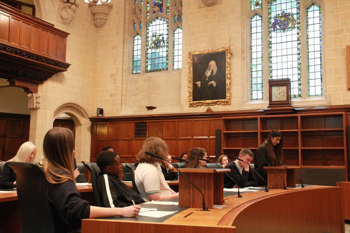 Mock Trial Sessionin Courtroom