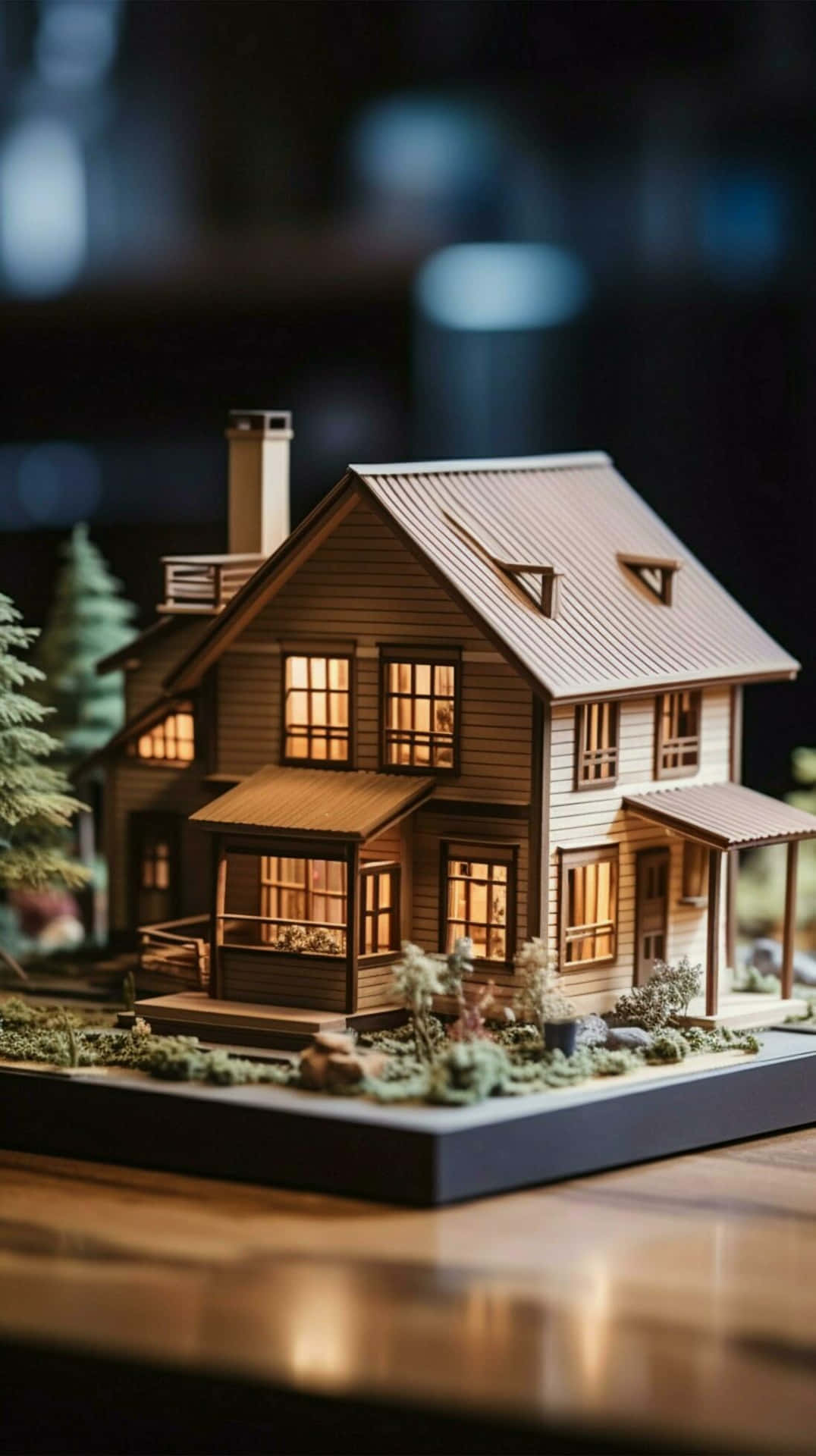 Model Home Display Detailed Craftsmanship Background