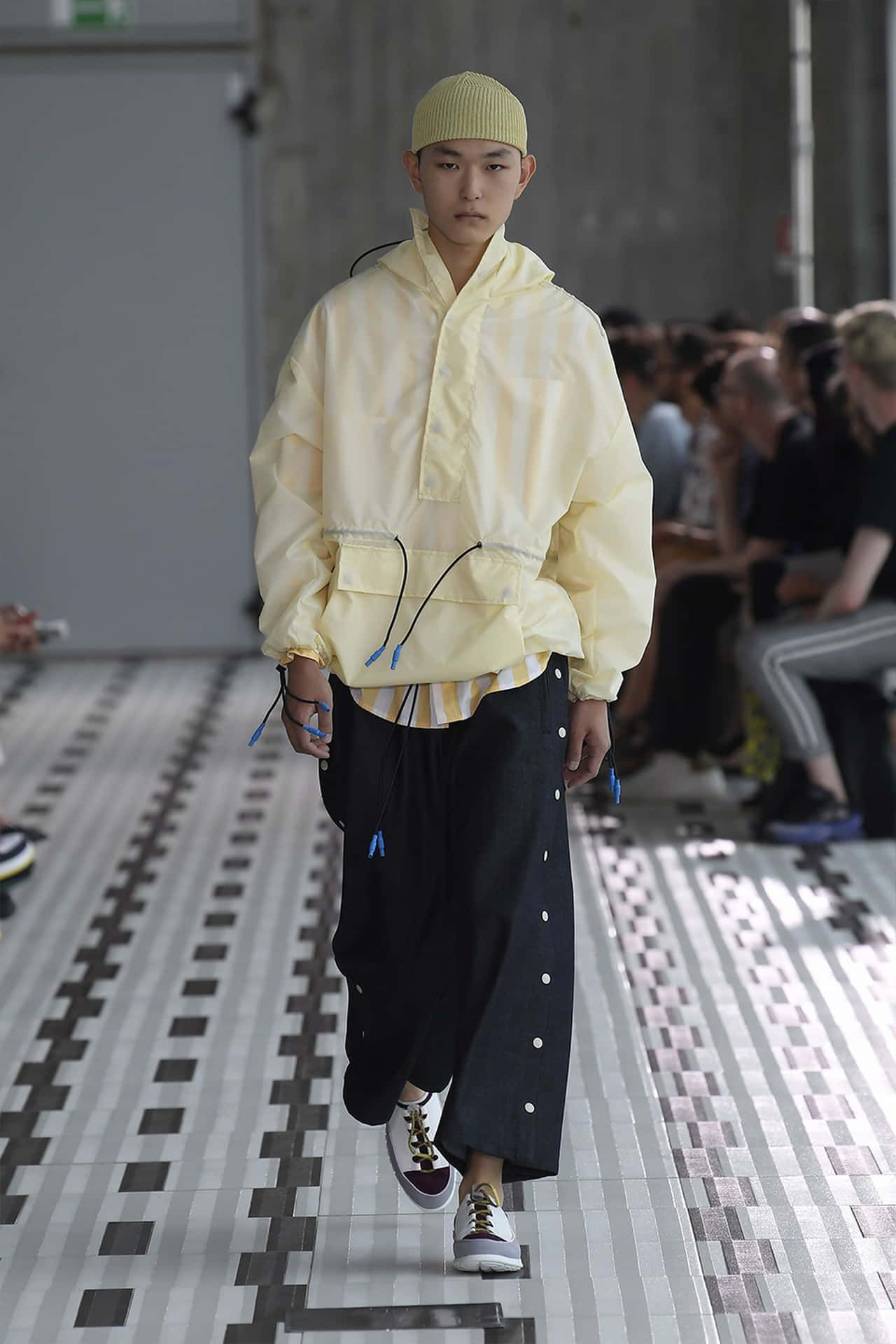 Model With Yelow Jacket In Sunnei Spring Summer 2019