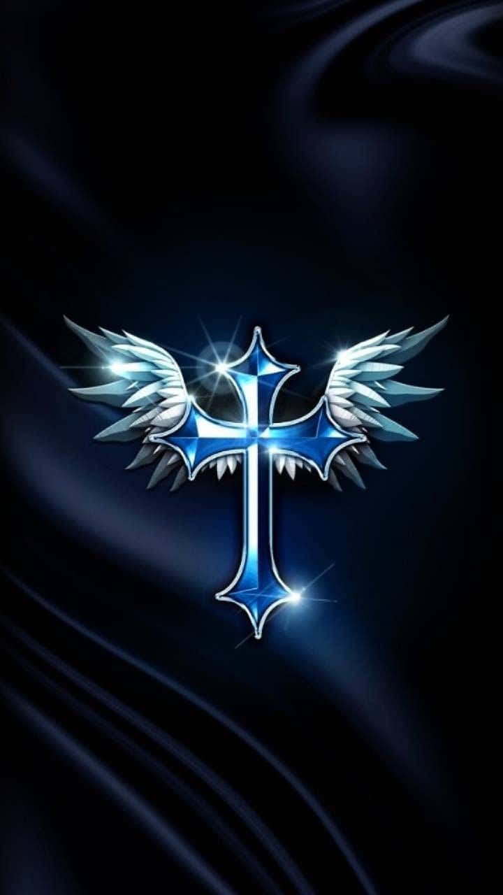 Modern Aesthetic Cross Phone Design Background