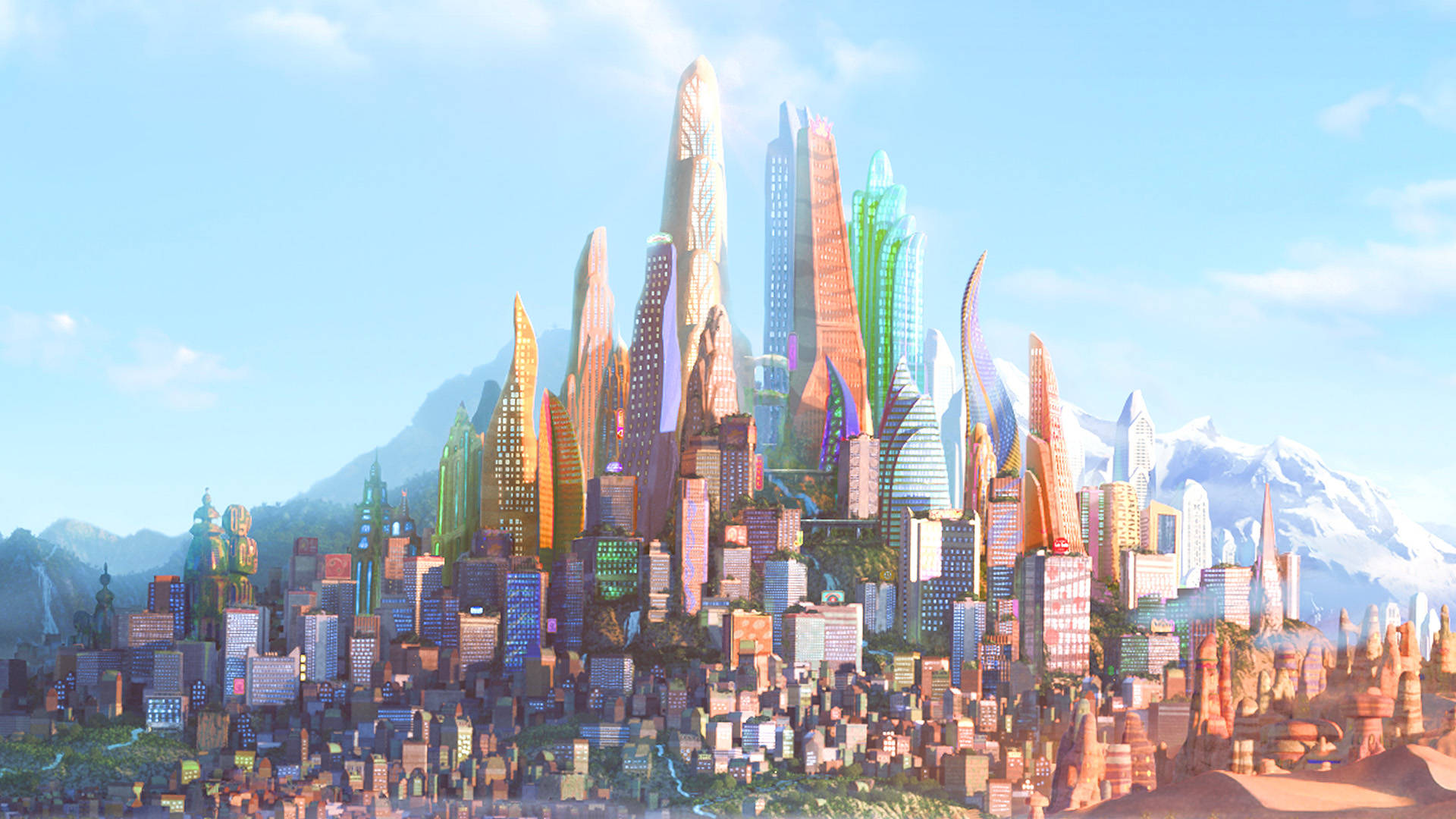 Modern Aged Zootopia City Background