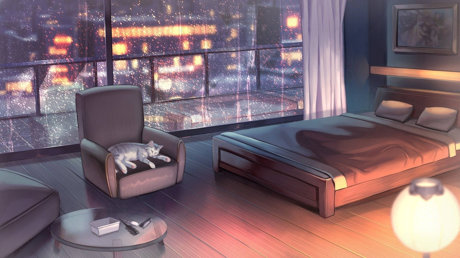 Modern Anime Room Background