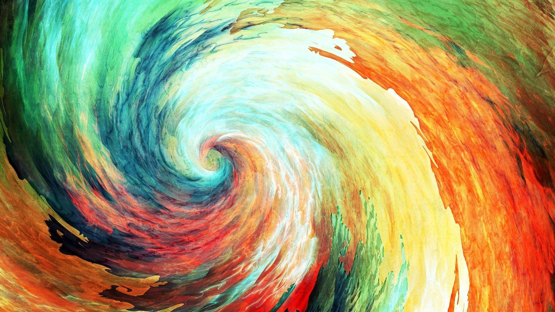 Modern Art Colorful Swirl Background