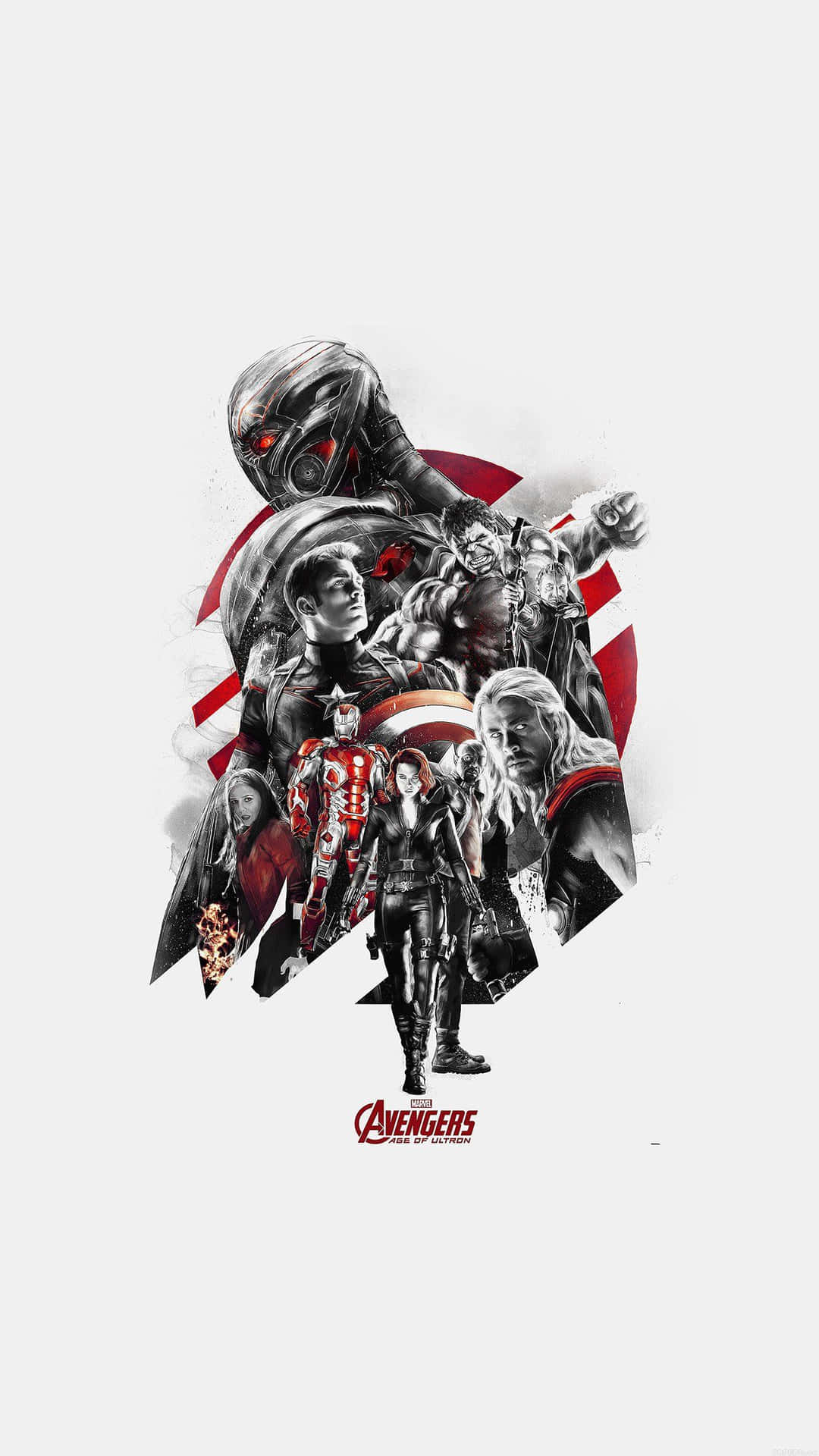 Modern Avengers Iphone Minimalist Art Background