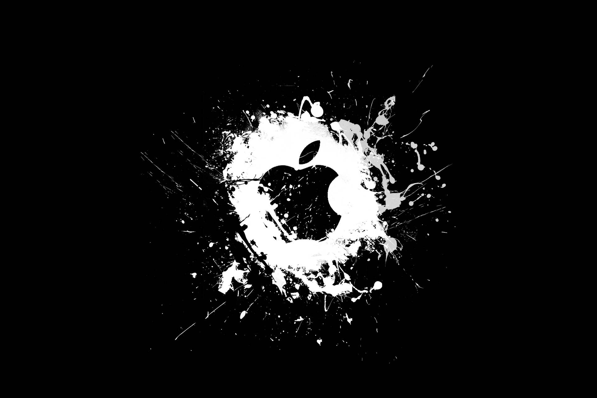 Modern Black Apple Logo 4k Background