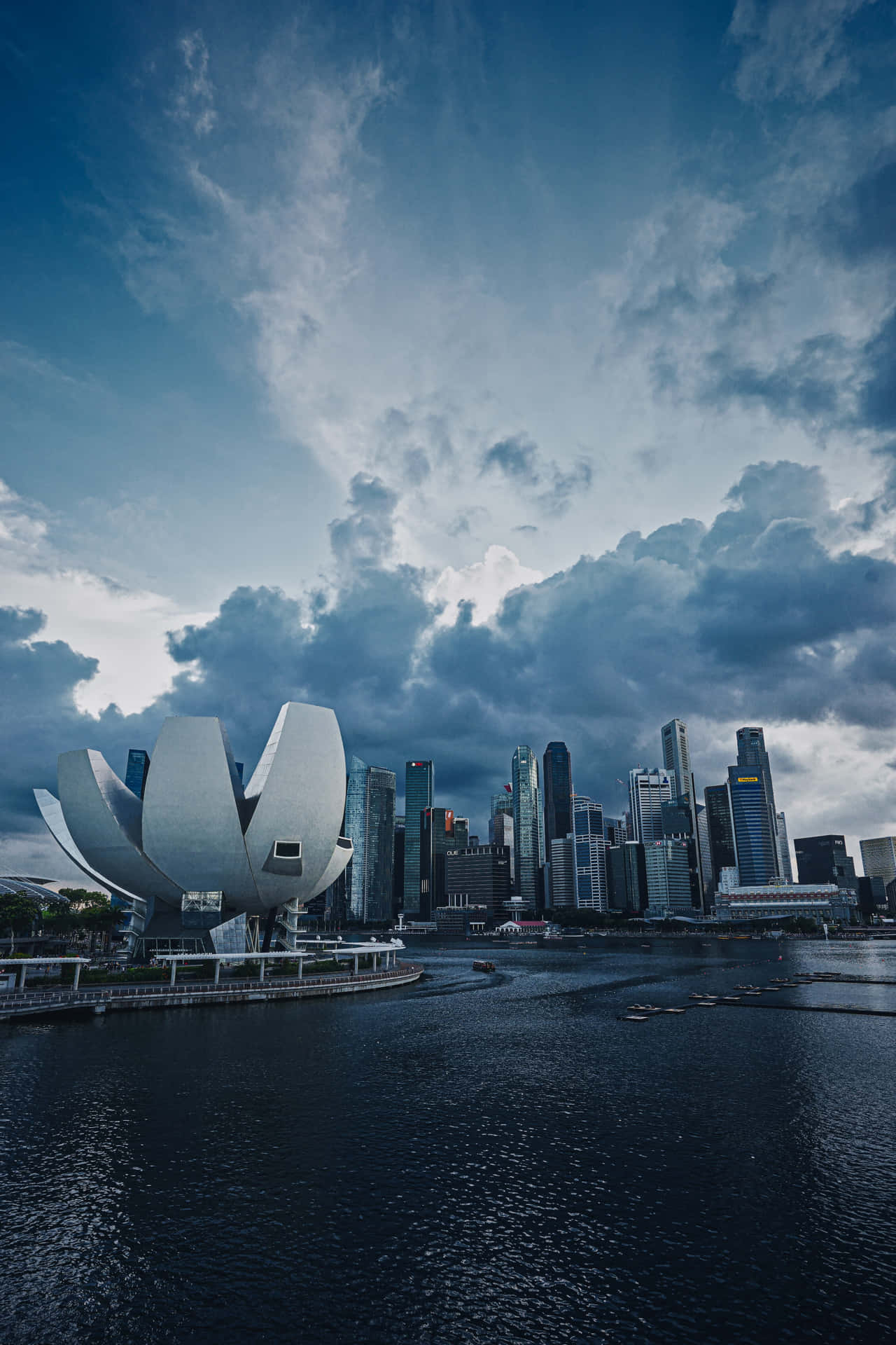 Modern City Skyscrapers Singapore Iphone Background