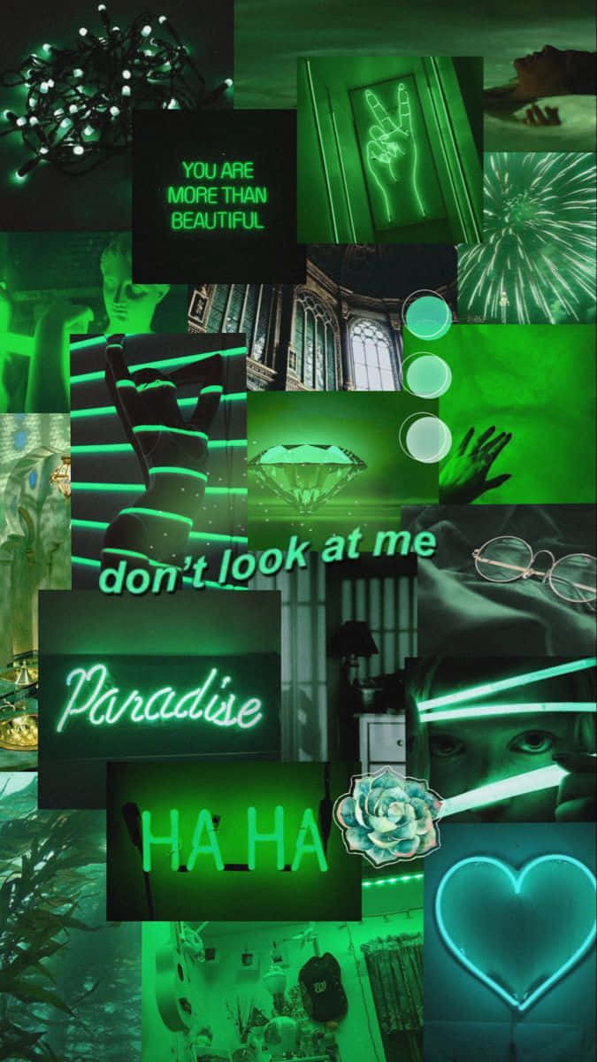 Modern Collage Of Green Shades