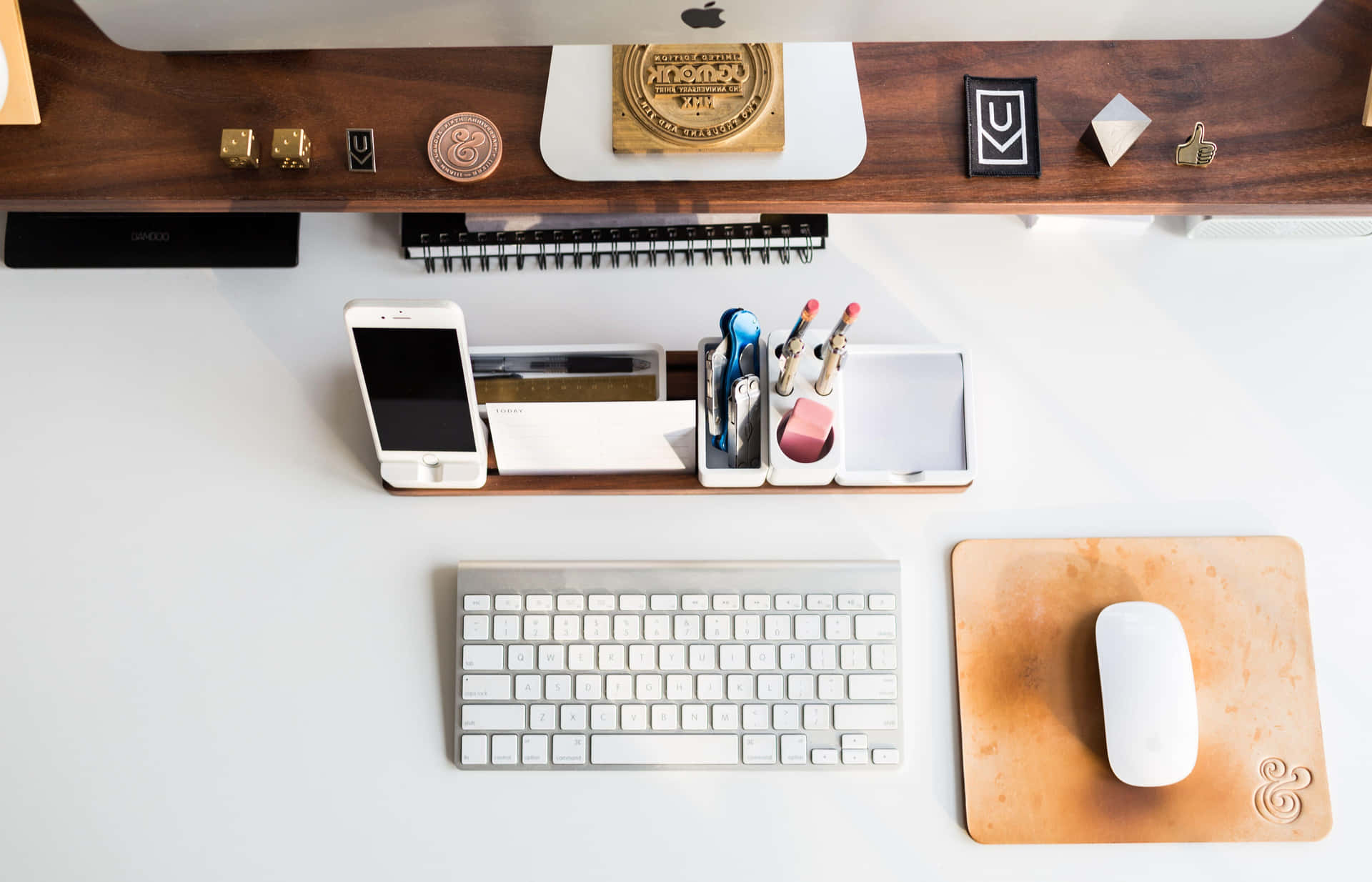 Modern Desk Setupwith Tech Accessories Background