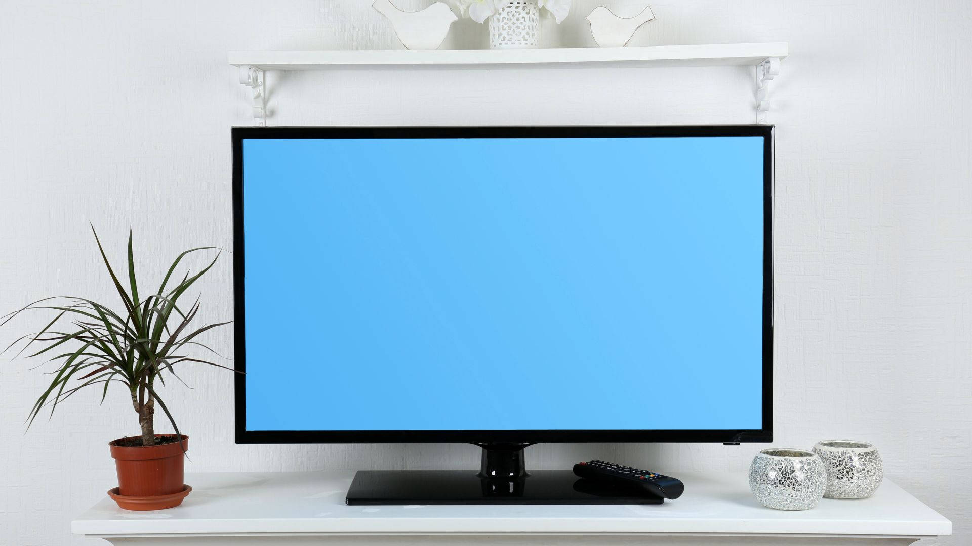 Modern Flat Screen Tv With Anti-glare Screen Protector