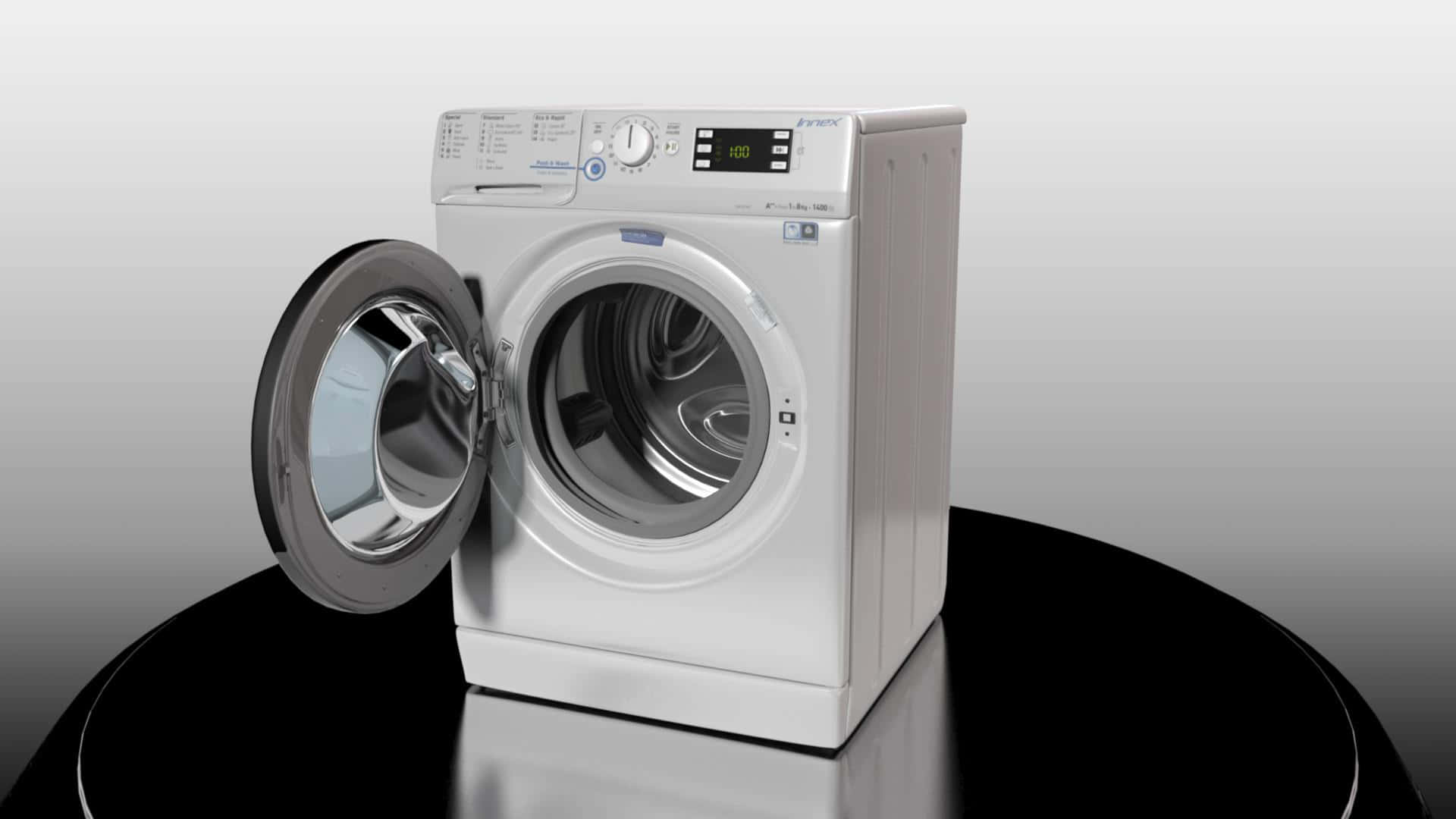 Modern Front Load Washing Machine Background