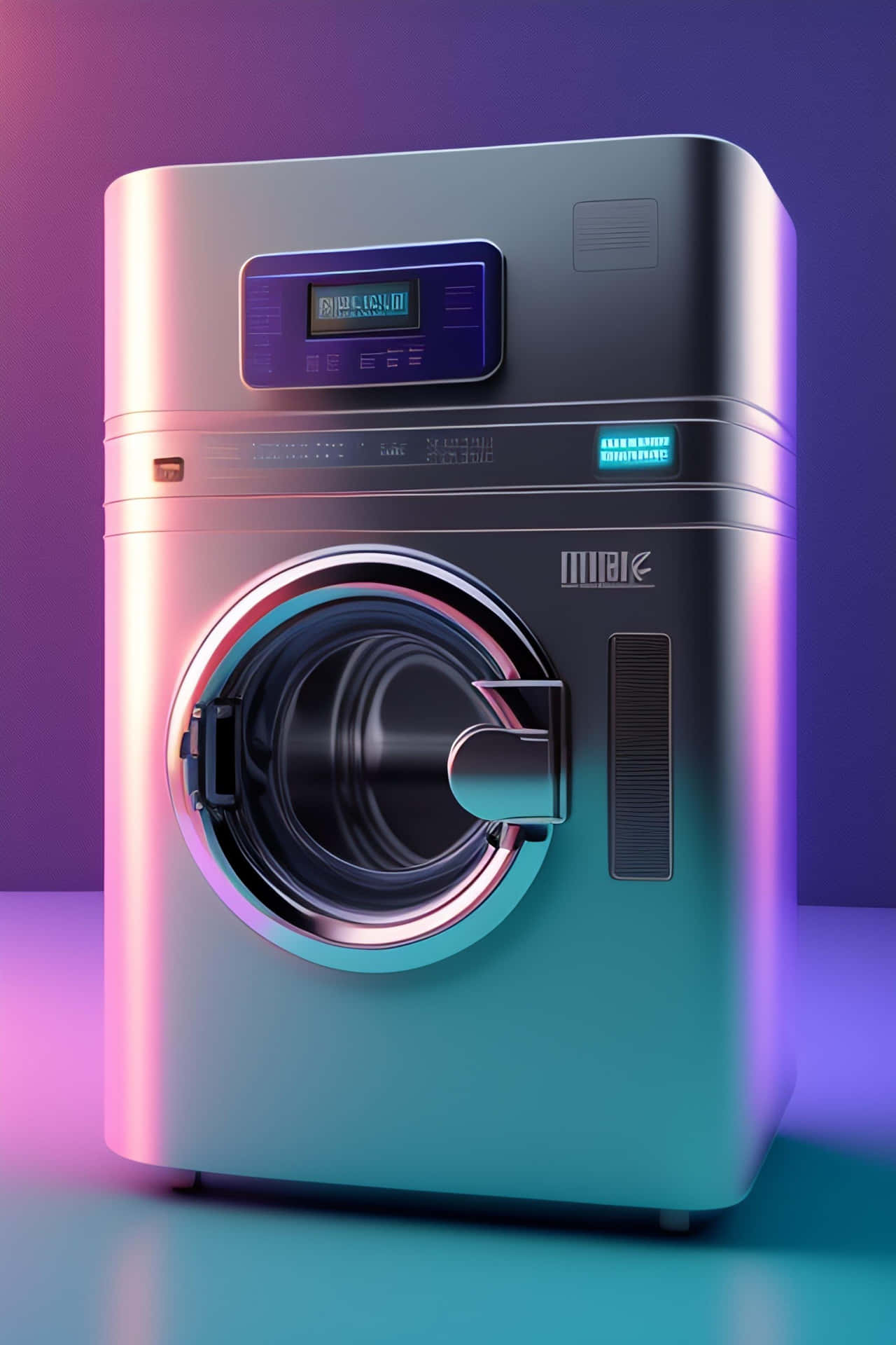 Modern Futuristic Washing Machine Background