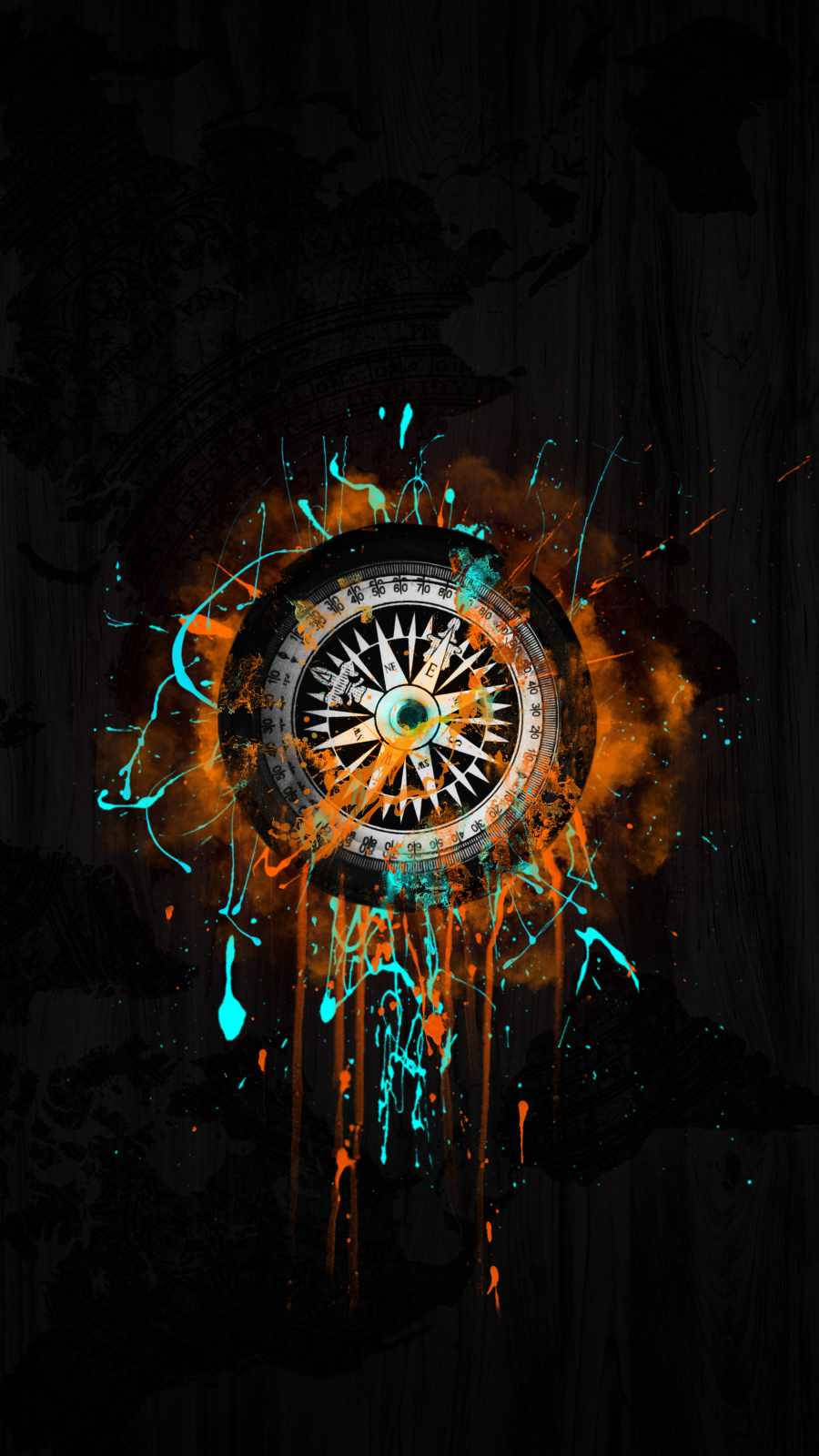 Modern Graffiti Compass Background