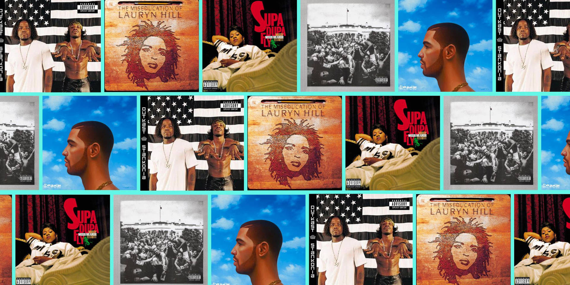Modern Hip Hop Albums Background