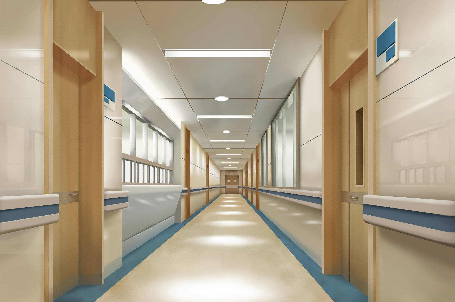 Modern Hospital Corridor Design Background