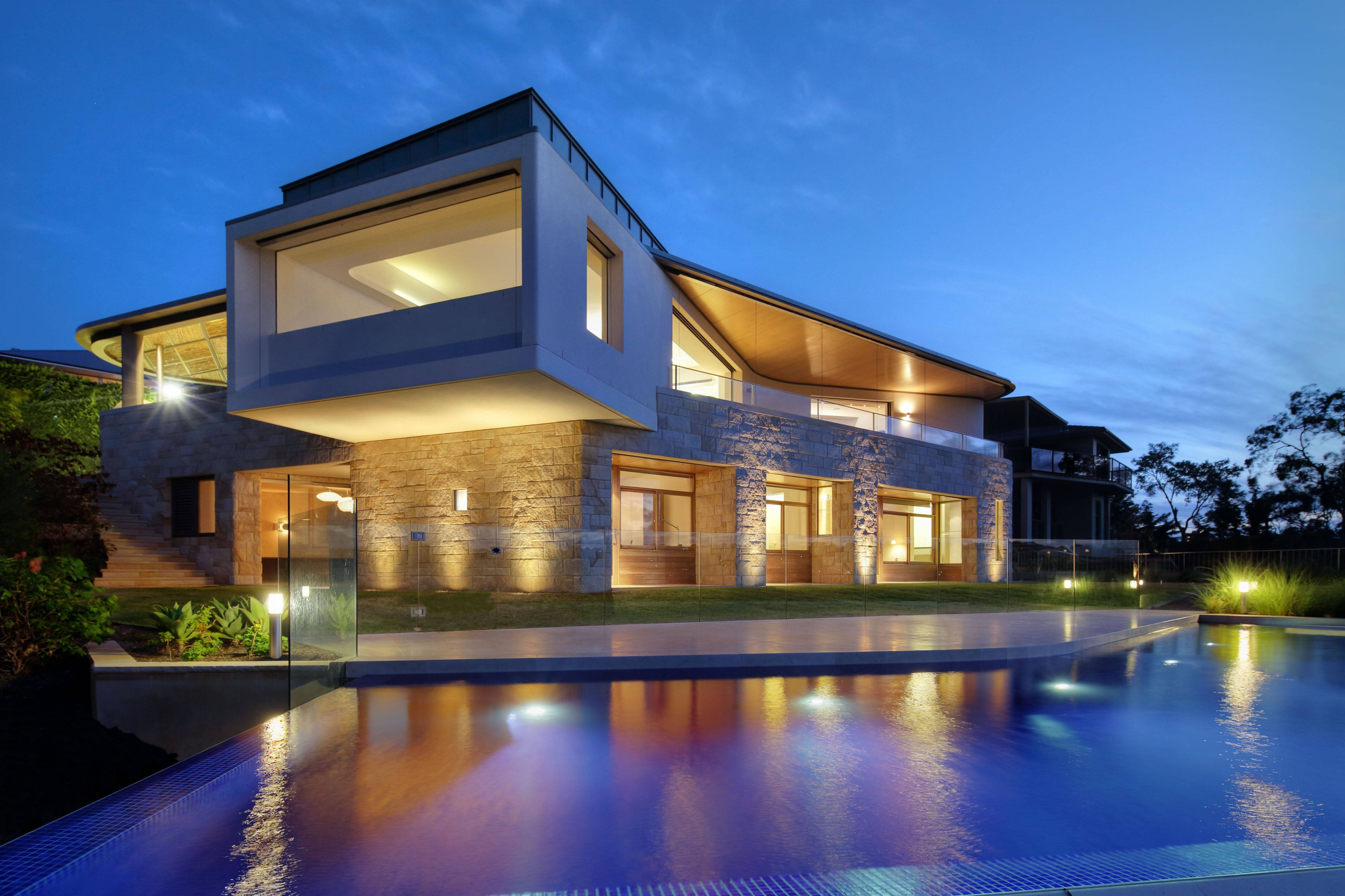 Modern House Bright Lights