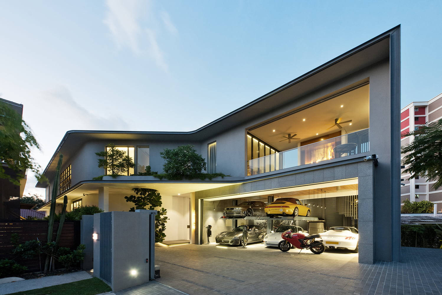 Modern House With Motorcycles