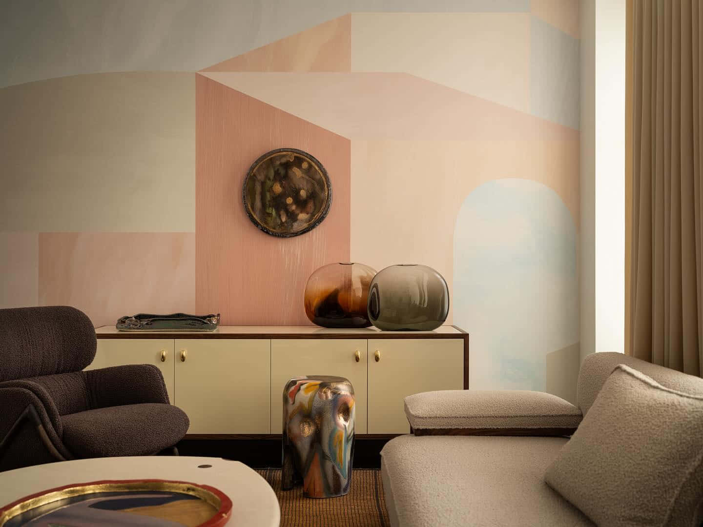 Modern Interior Geometric Wall Art Background