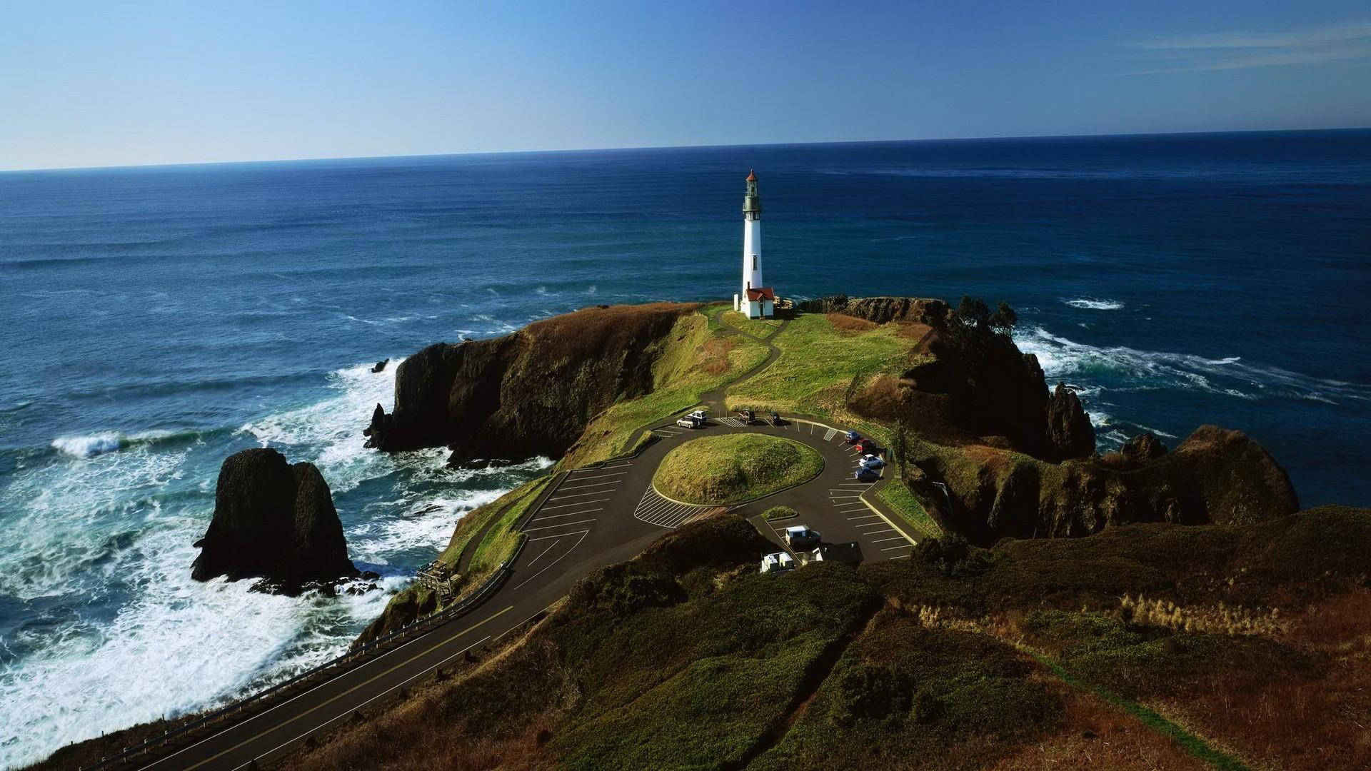 Modern Lighthouse Road Background