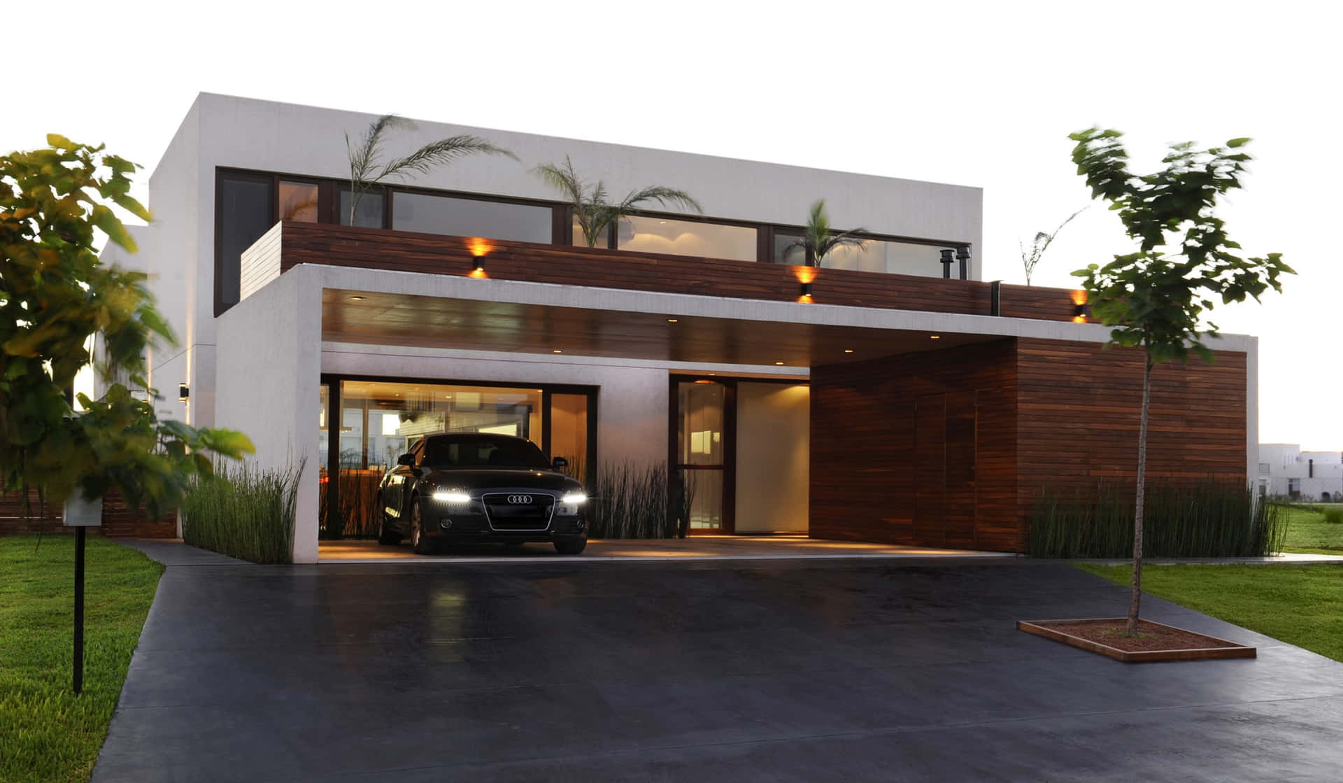 Modern Luxury House With Even Architecture Background