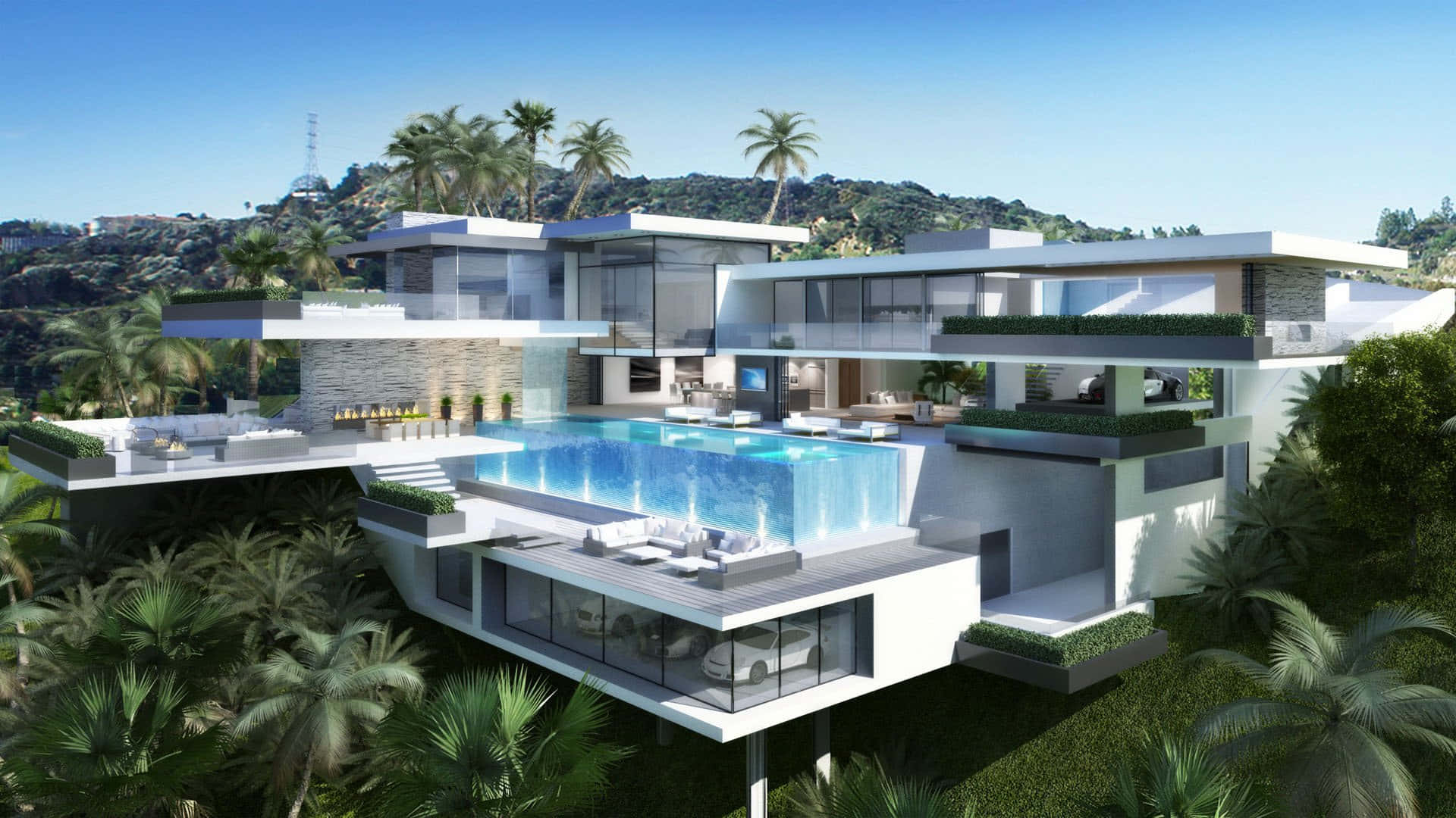 Modern Mansion With Big Pool