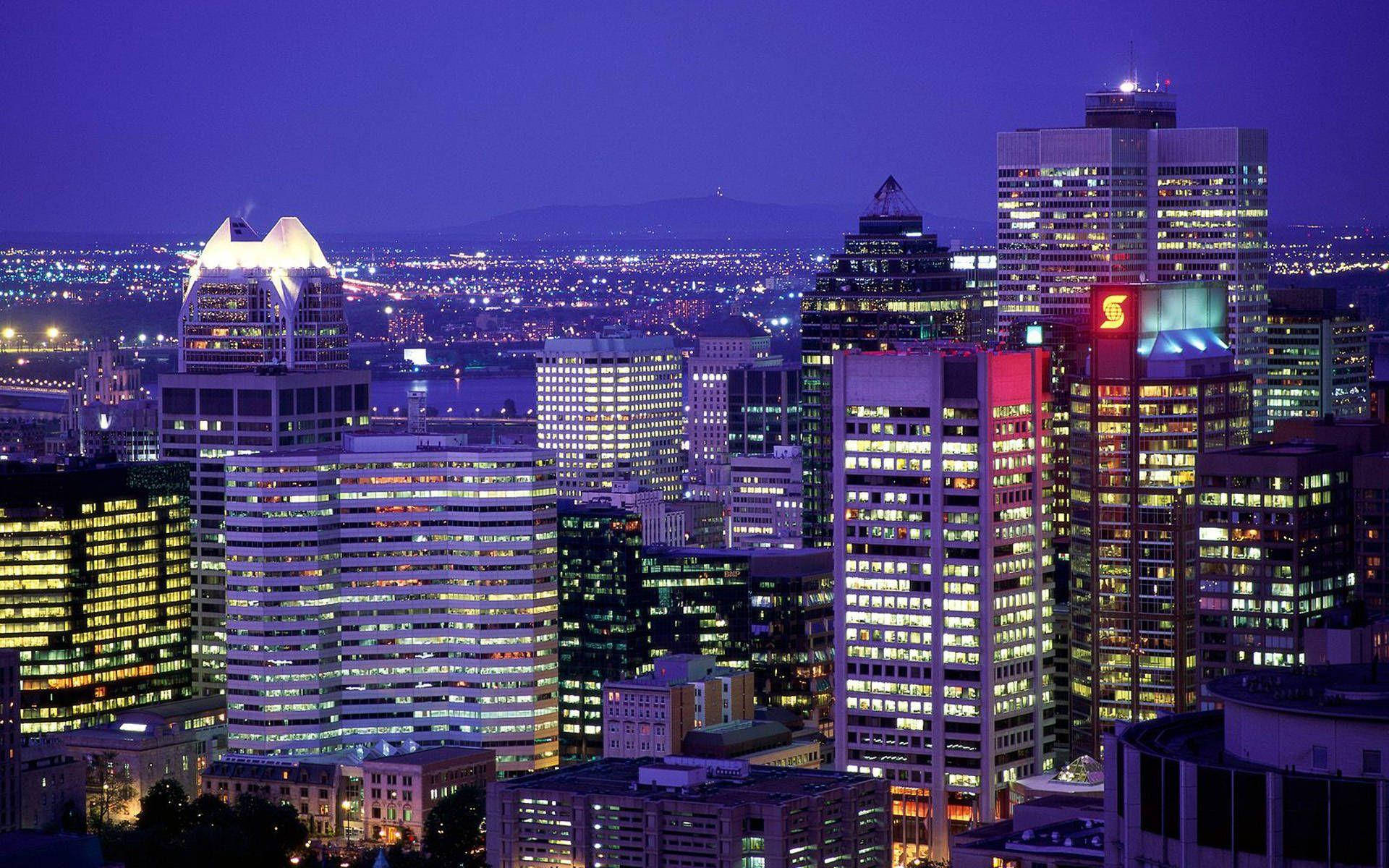 Modern Montreal City Skyline Background