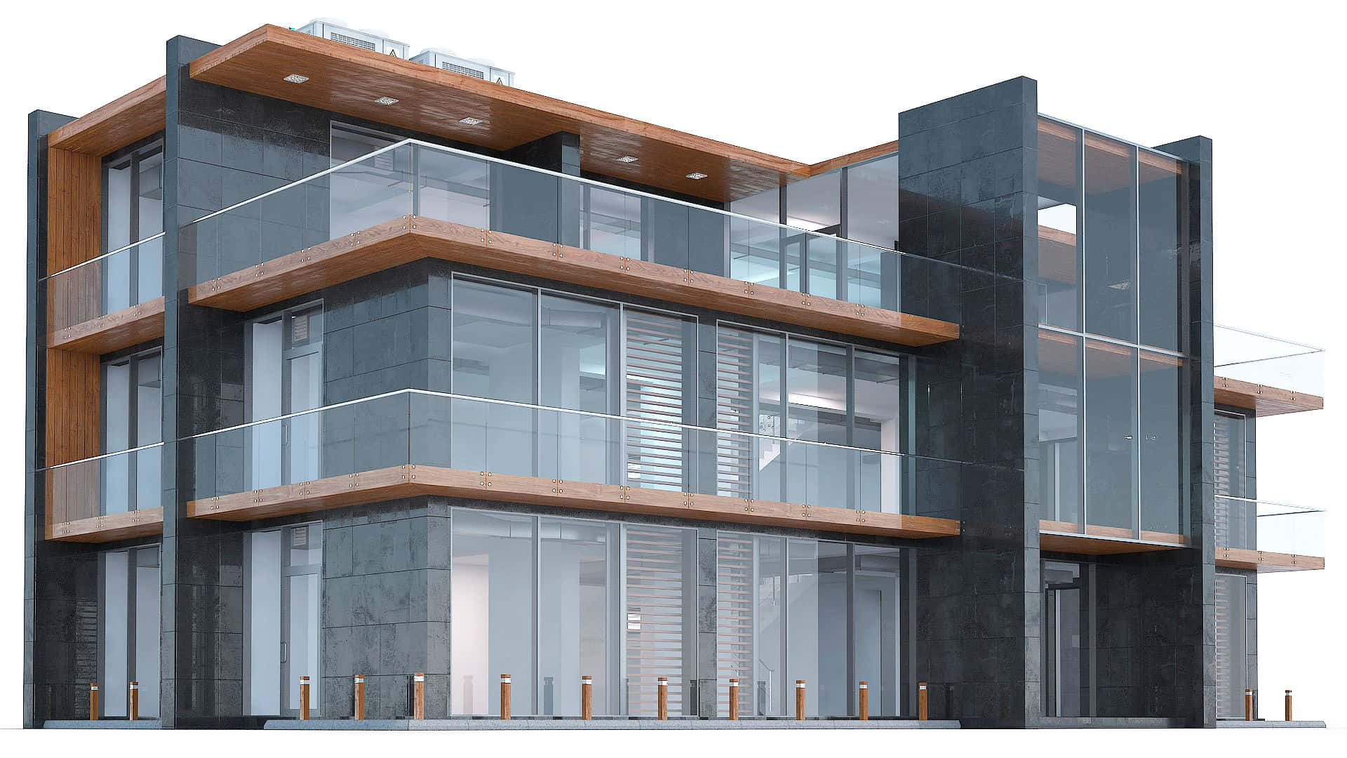 Modern Office Building Exterior Design Background