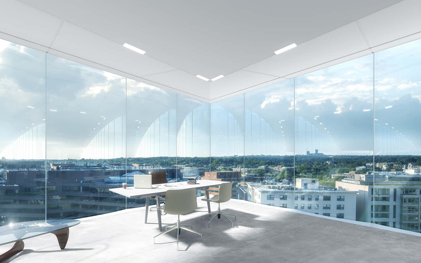 Modern Office Spacewith View Background